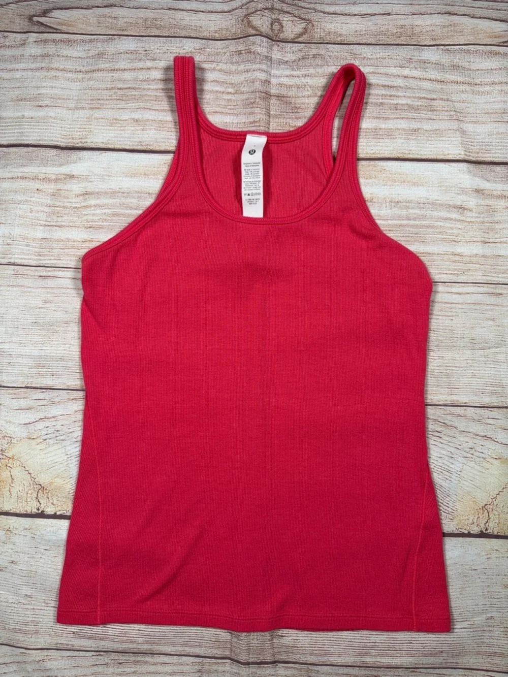 Lululemon Bright Pink Ribbed Racerback Tank‎ Top